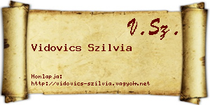 Vidovics Szilvia névjegykártya
